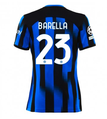 Inter Milan Nicolo Barella #23 Primera Equipación Mujer 2023-24 Manga Corta